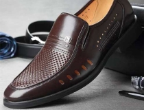 Leather shoe punching